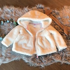 Carter’s Just One You 12m White fuzzy jacket